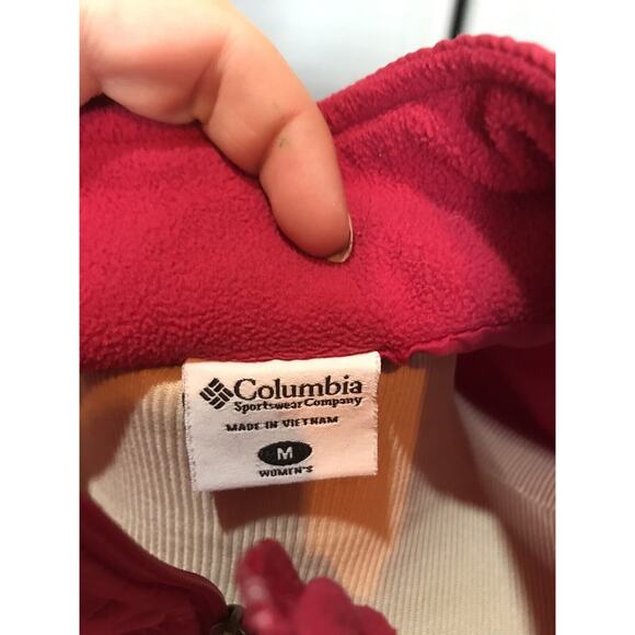 Columbia Vest Women Size M Raspberry Full Zip Lightweight Athletic - Picture 4 of 6